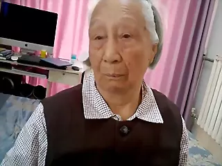 Grey Chinese Grandma Gets Boned